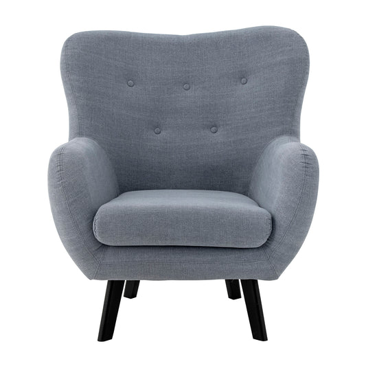 Loungesessel Beau, Blue, Baumwolle